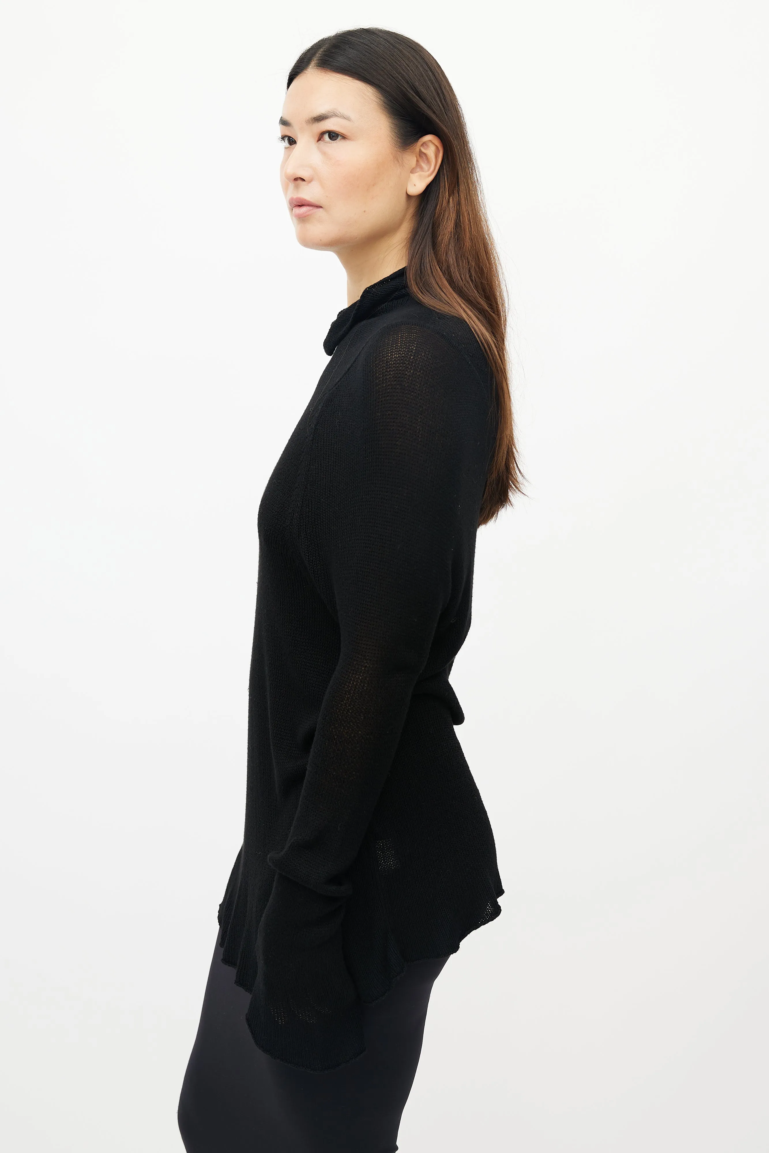 Black Bamboo Knit Turtleneck