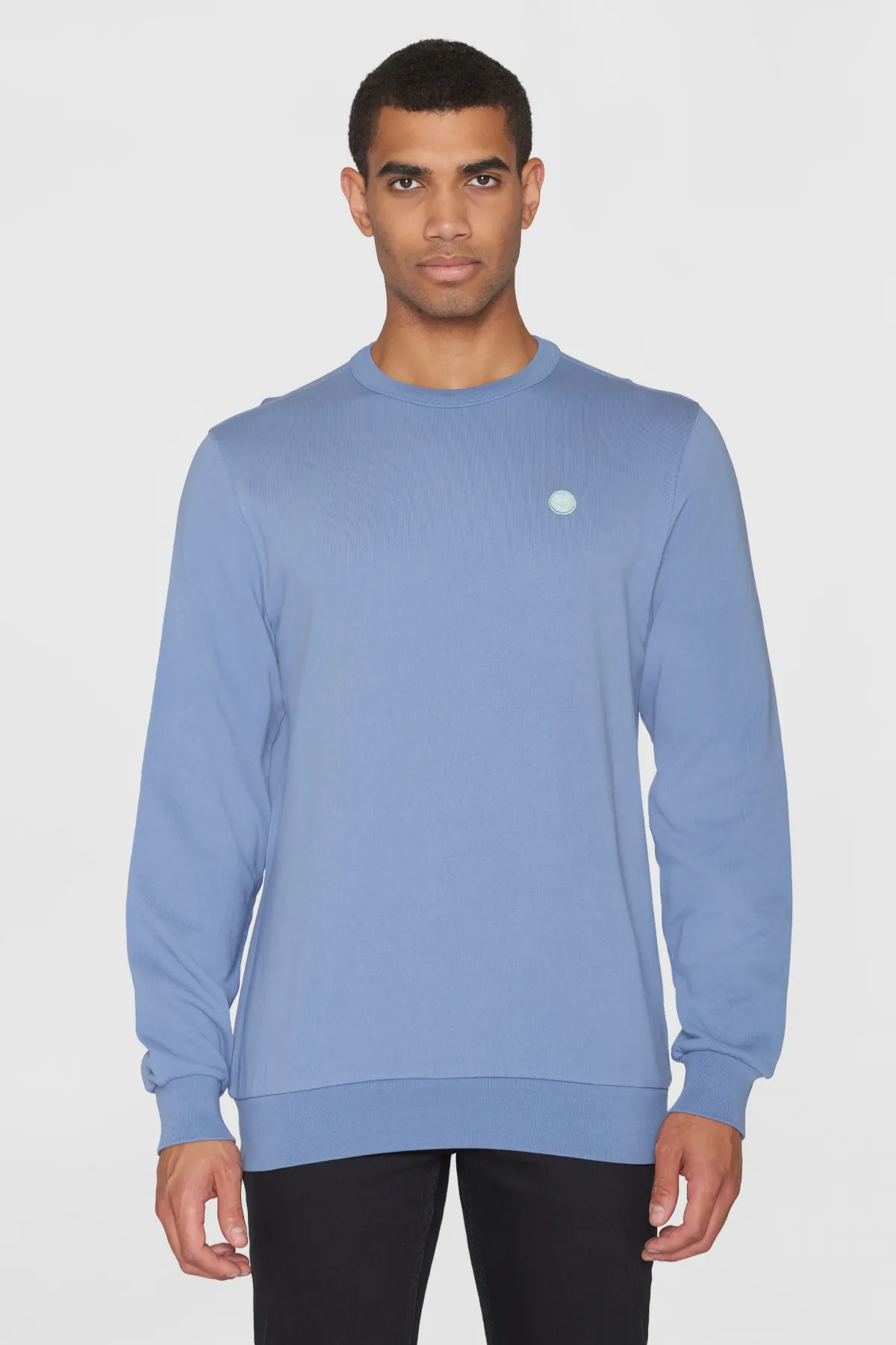 Blue Basic Badge Sweat Knowledge Cotton Apparel