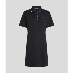 BOUCLE MIX POLO DRESS