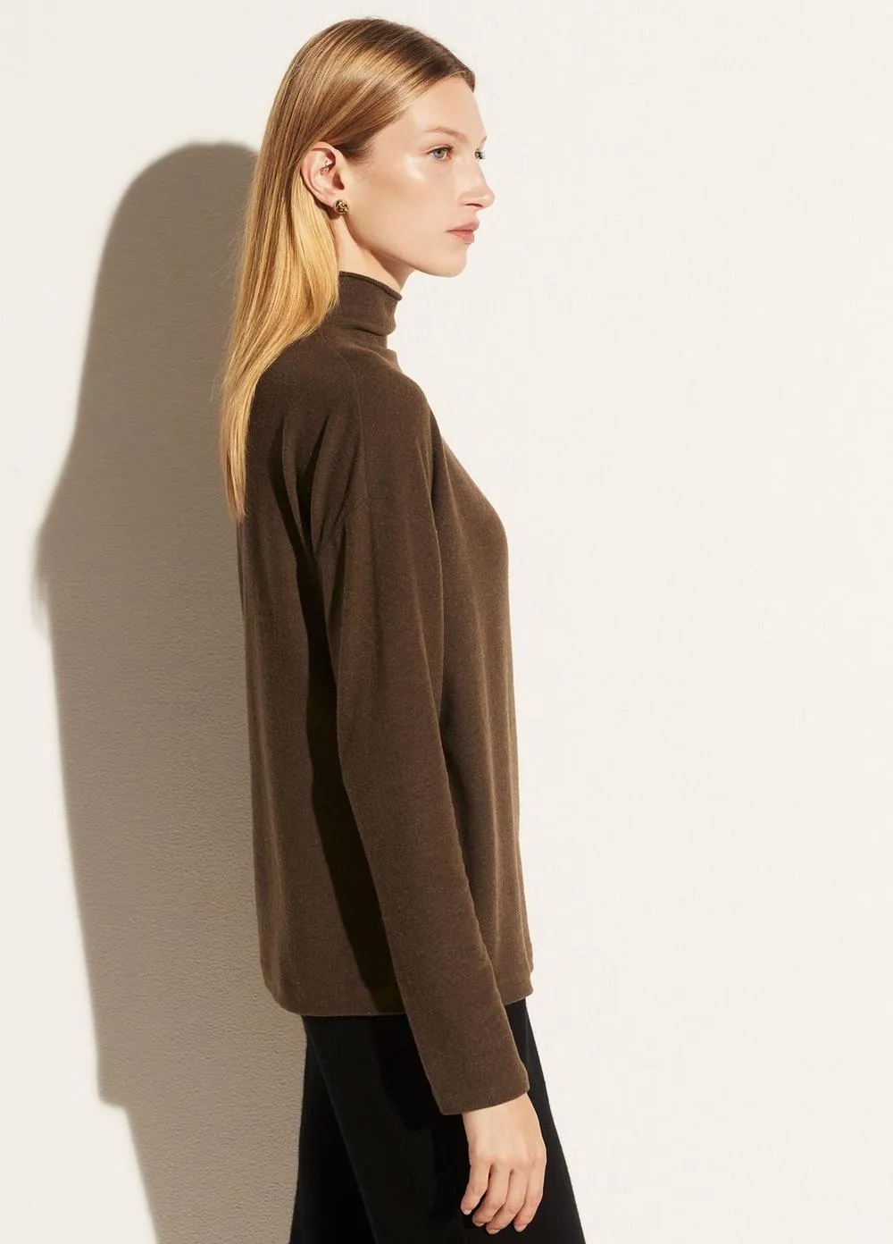 Brushed Funnel Neck Long Sleeve - Heather Dark Pine