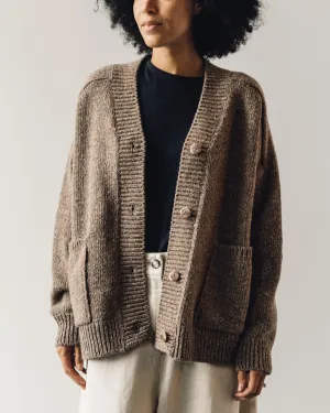 Cordera Soft Wool Cardigan, Deep Taupe