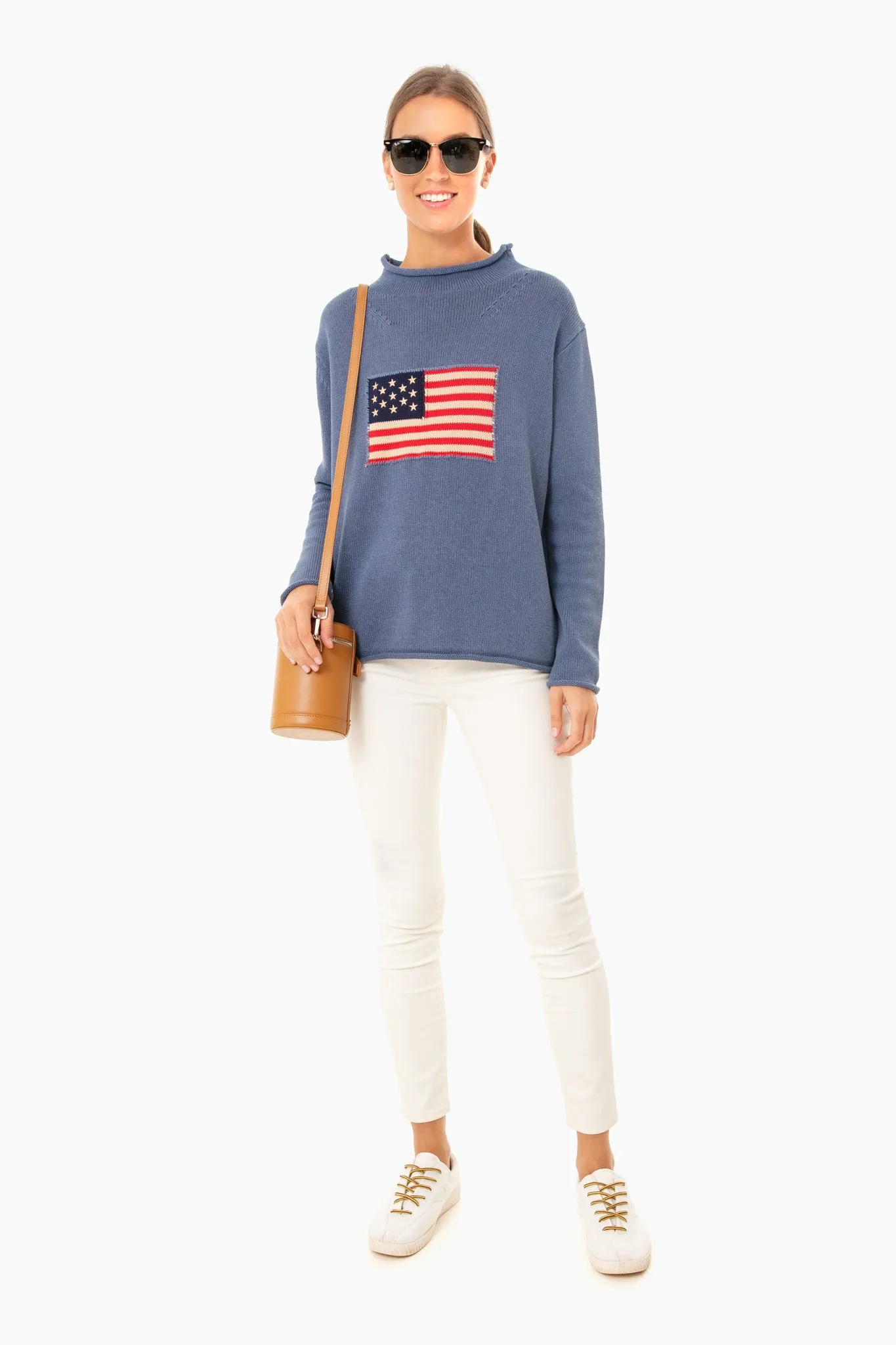 Denim Blue Americana Sweater