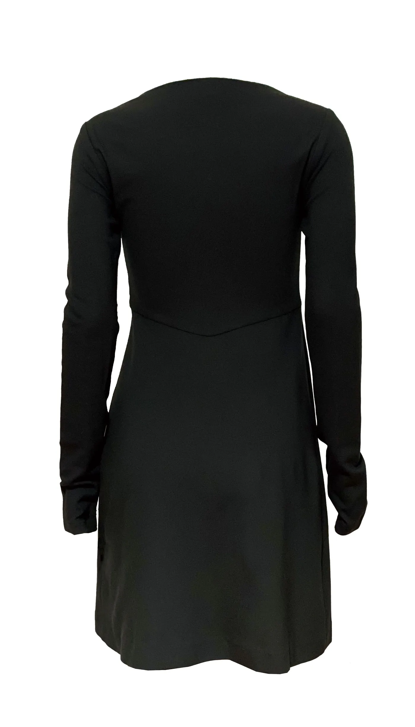 Double Split Front Ponte Long Sleeve Knit dress