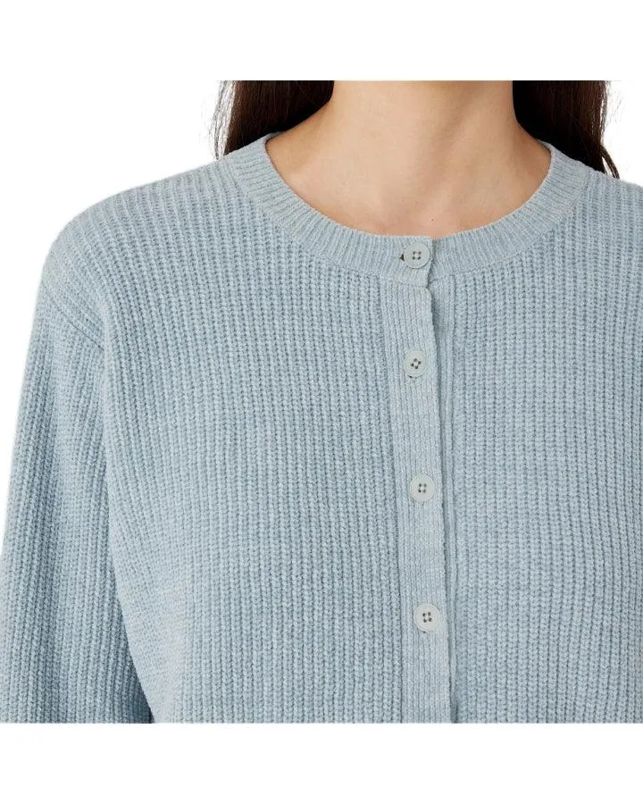 Eileen Fisher Cotton Chenille Boxy Cardigan