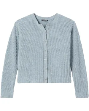 Eileen Fisher Cotton Chenille Boxy Cardigan