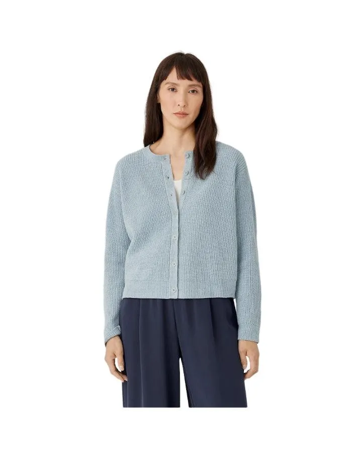 Eileen Fisher Cotton Chenille Boxy Cardigan