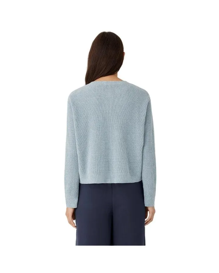 Eileen Fisher Cotton Chenille Boxy Cardigan