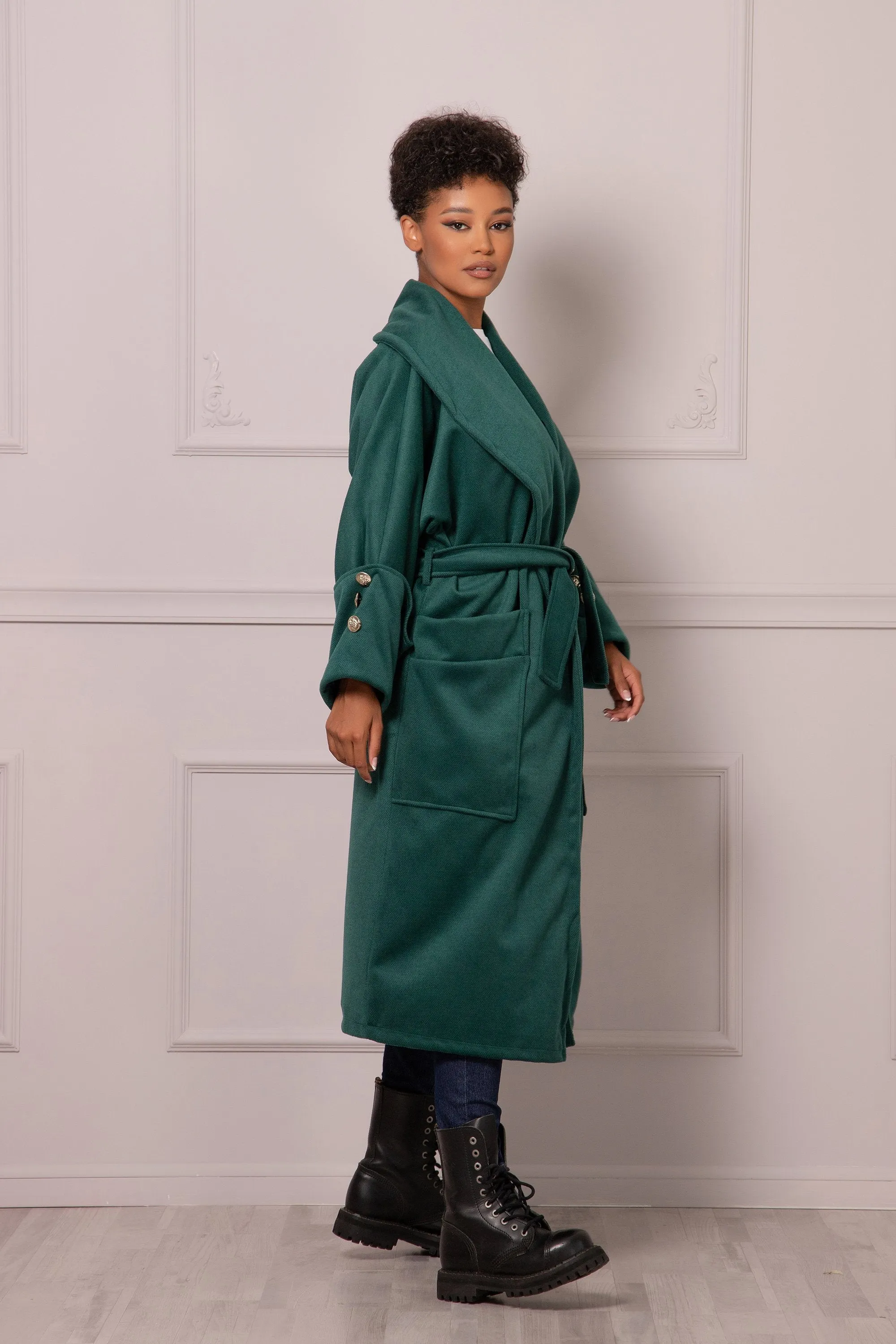 EMERALD GREEN JACKET COAT