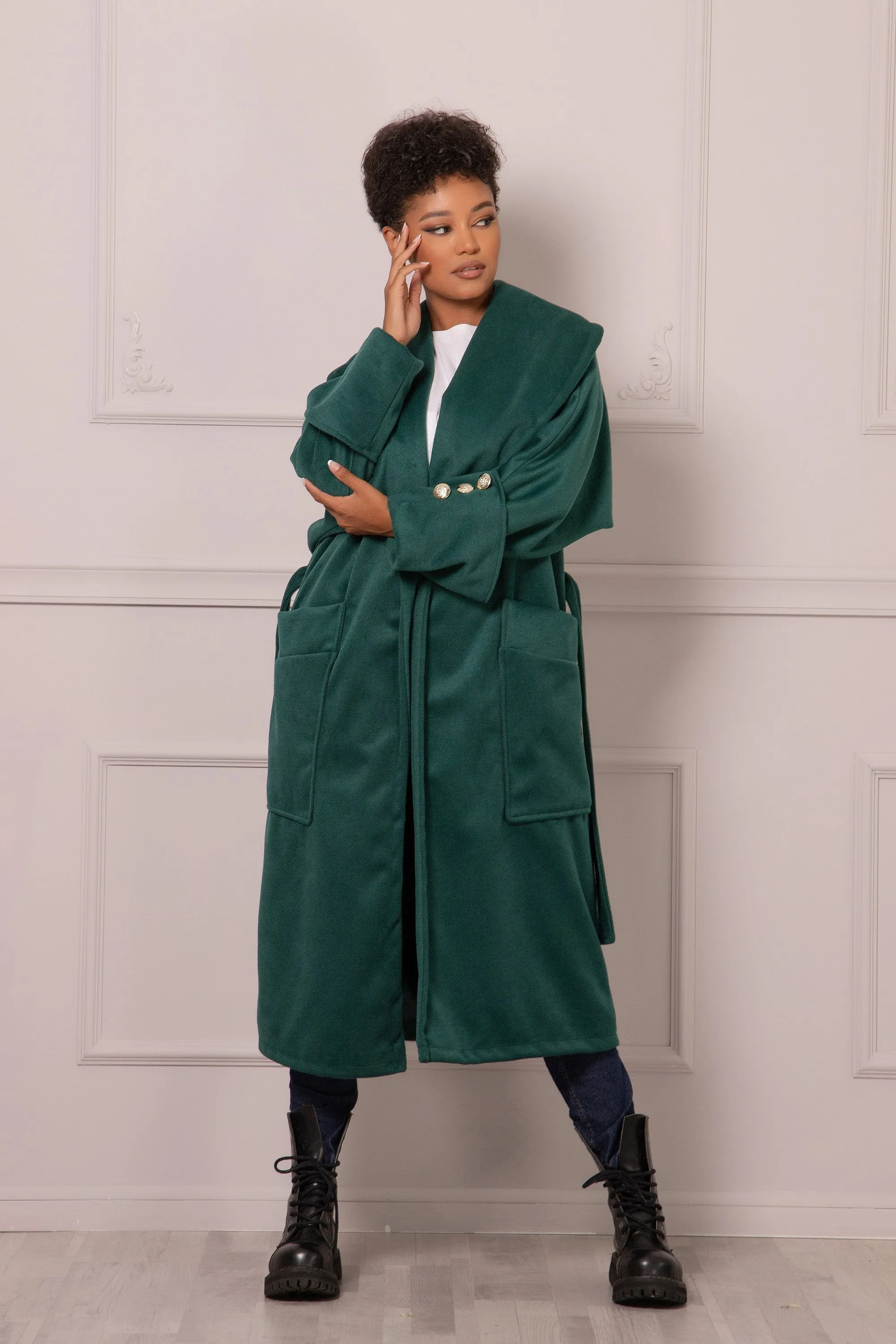 EMERALD GREEN JACKET COAT