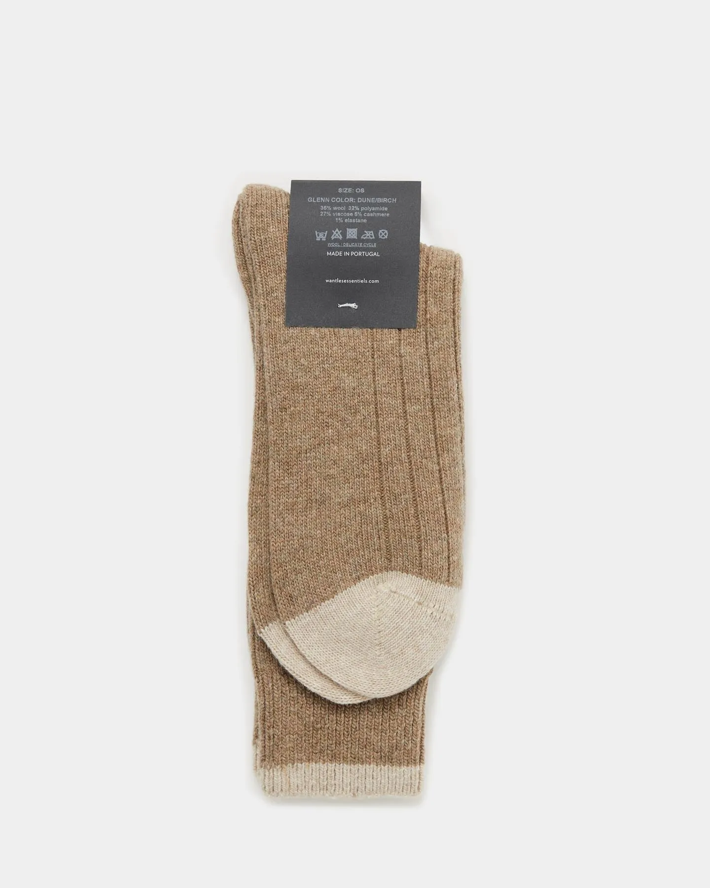 Glenn Wide Rib Long Socks