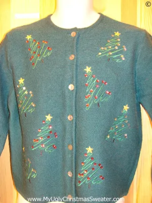 Green Cardigan 2sided Tacky Christmas Sweater