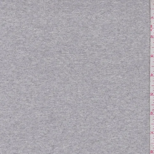 Heather Light Grey Mini Rib Knit Fabric