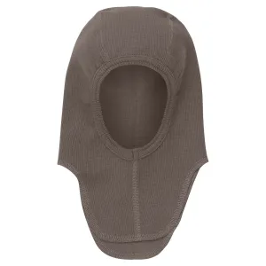 Huttelihut Brown Melange Balaclava Wool Rib