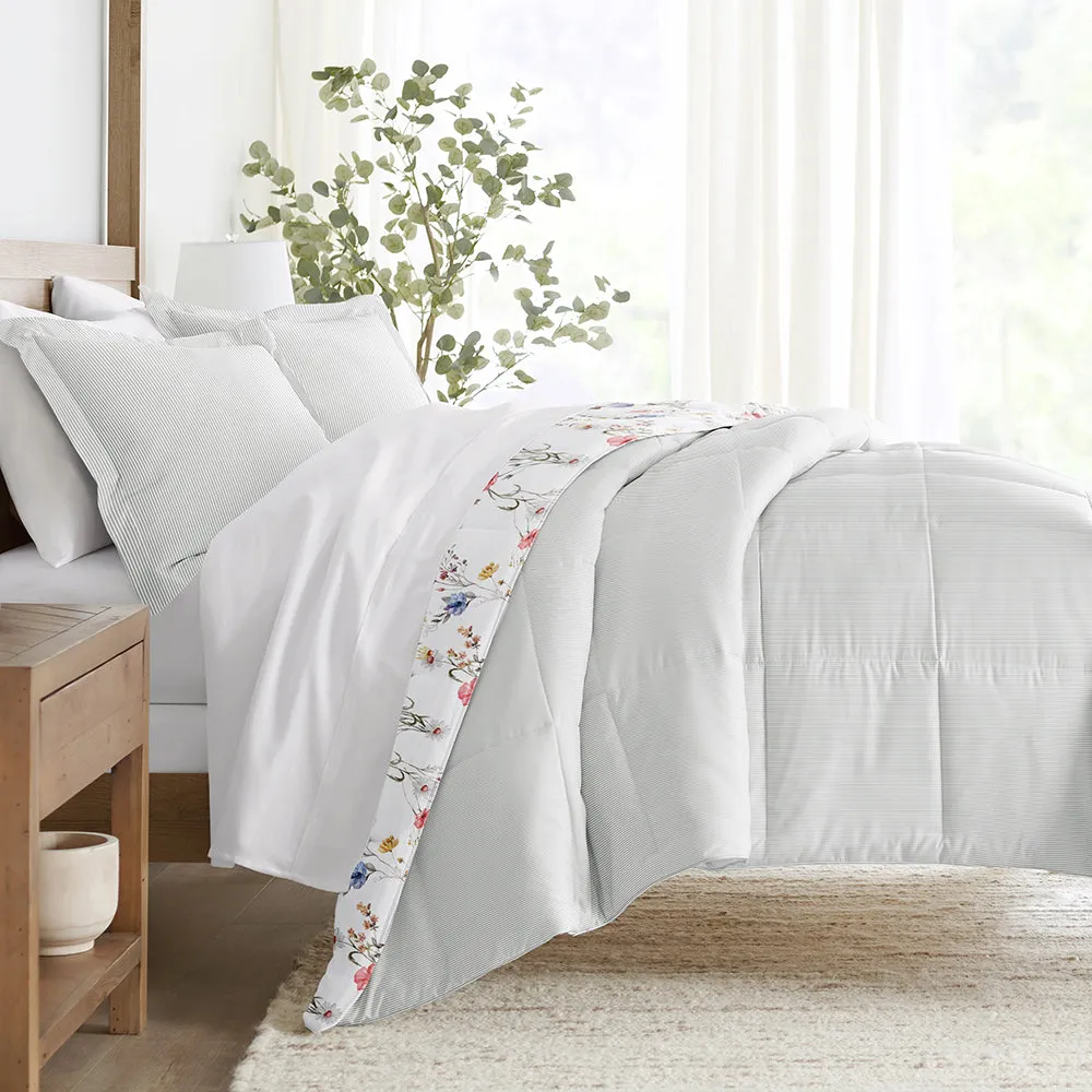 Meadow Floral Reversible Down-Alternative Comforter Set - 12 Days of Deals