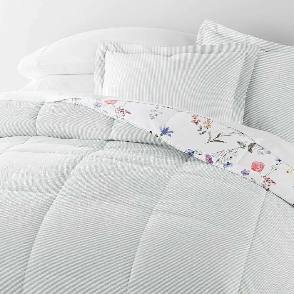 Meadow Floral Reversible Down-Alternative Comforter Set - 12 Days of Deals