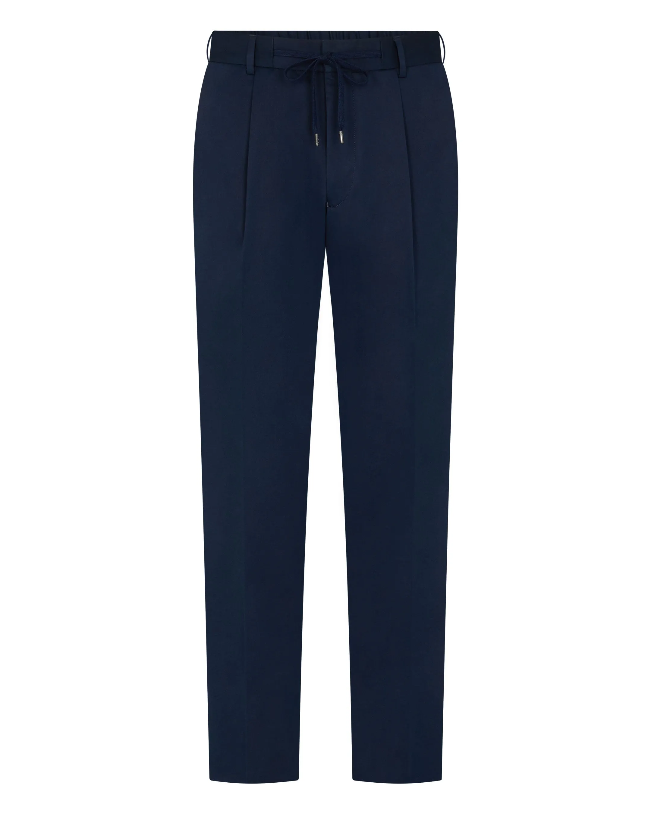 Men's Sorrento Cotton Cashmere Drawstring Trouser Navy Blue