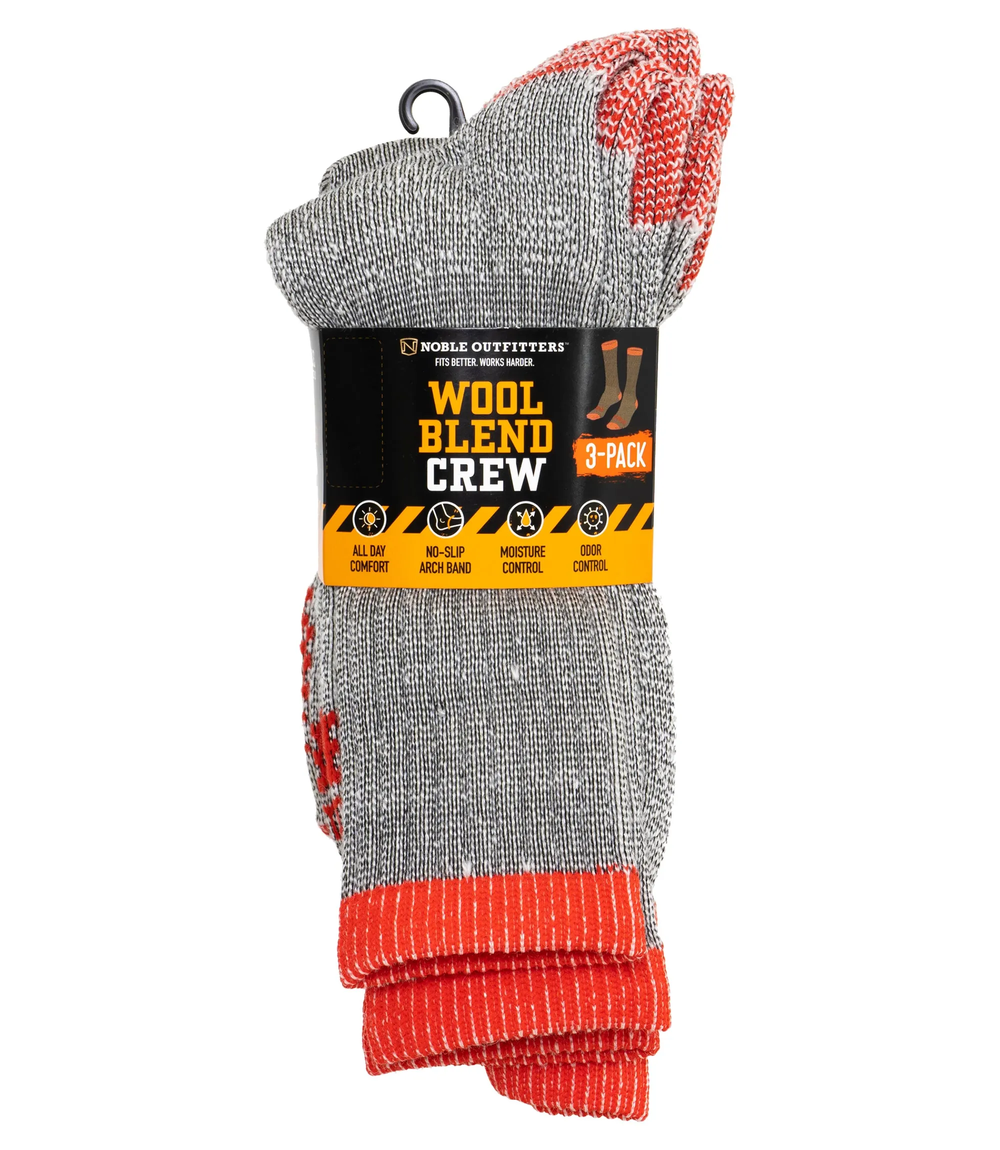 Men's Wool Blend Crew Sock – 3 Pack