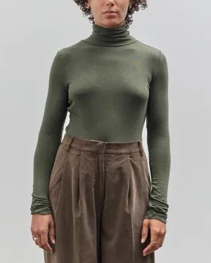 Mijeong Park Roll Neck Jersey Top, Olive