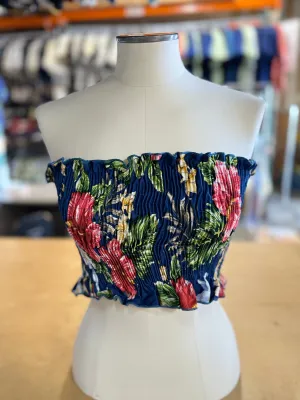 Navy Hibiscus Tube Top - Authentic Hawaiian Made