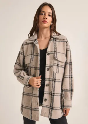 Plaid Tucker Jacket - Crystal Grey