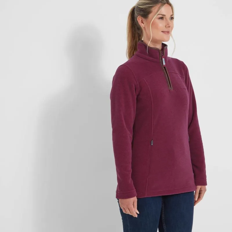 Schoffel Tilton 1/4 Zip Fleece - Mulberry