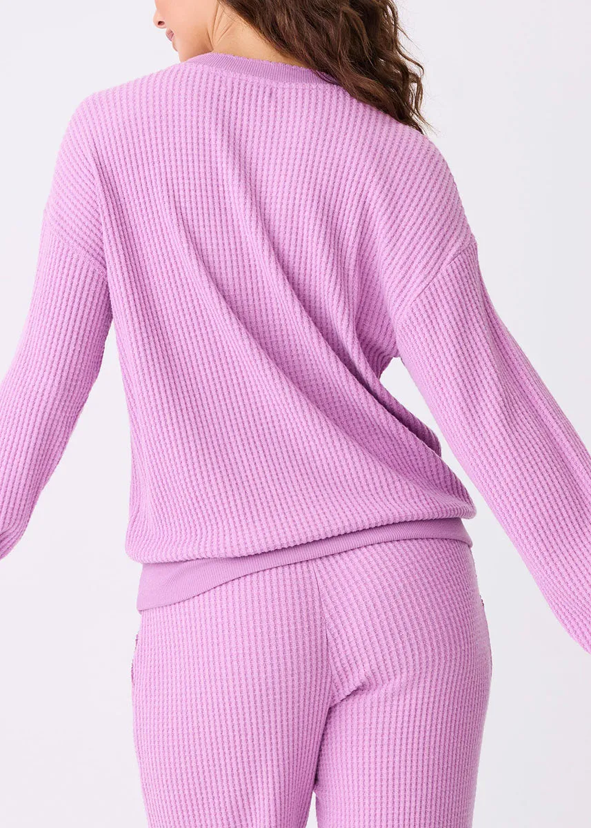 Seeing Stripes Long Sleeve Top - Lilac