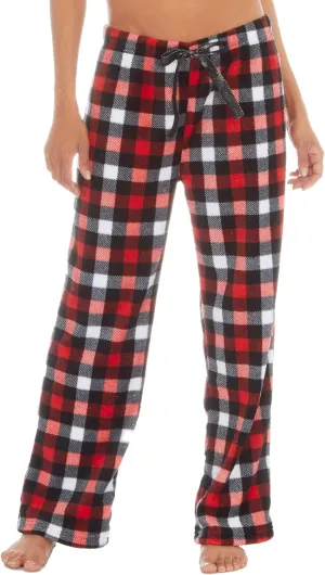 Slumber Party Checks Womens Lounge Pants - Red