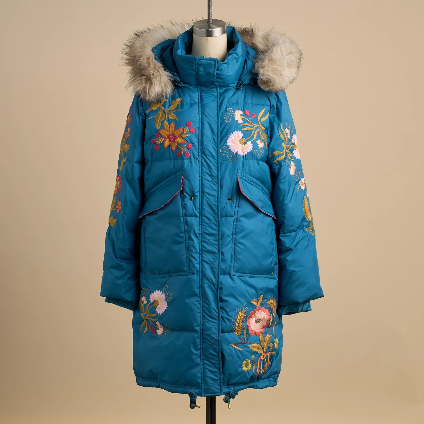 Snowflower Puffer Coat