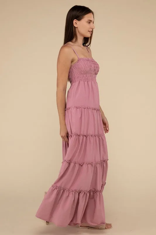 Soft Petal Maxi Dress