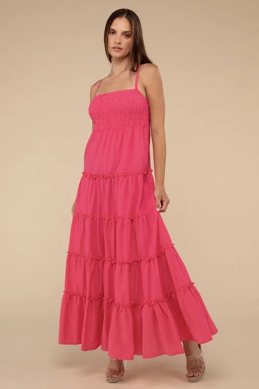 Soft Petal Maxi Dress