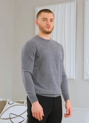 Soft Wool Fine Knit Sweater - Grey