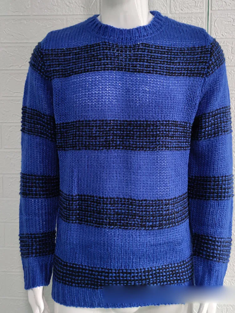 Striped Crew Neck Knitted Sweater