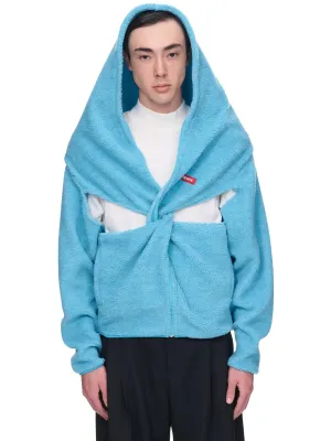 Twisted Cut-Out Hoodie (COPJS46274-TURQUOISE)