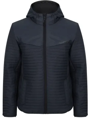 Tynemouth Embossed Quilted Puffer Jacket in Turbulence Blue - Dissident