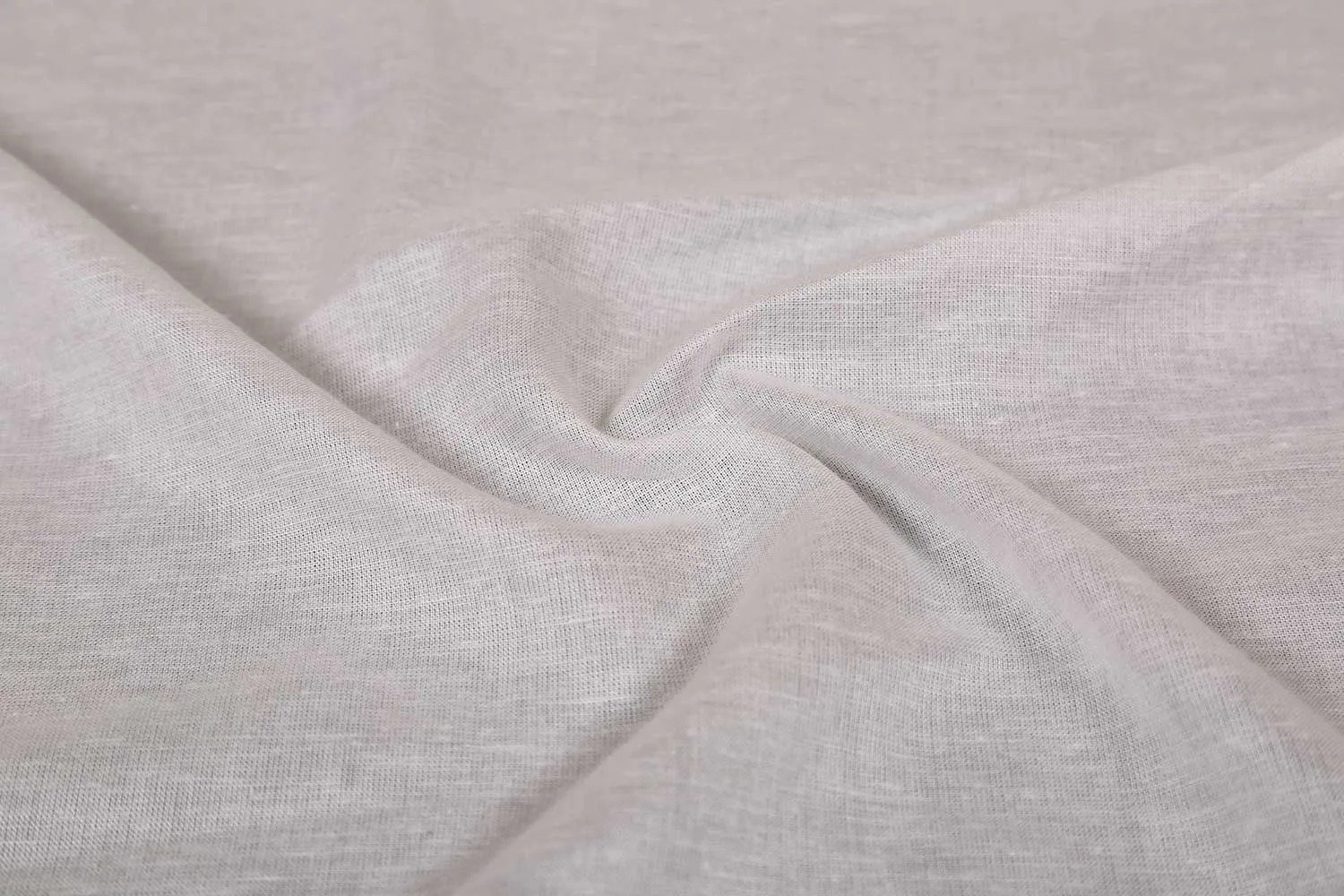 White Plain Cotton Linen  Fabric